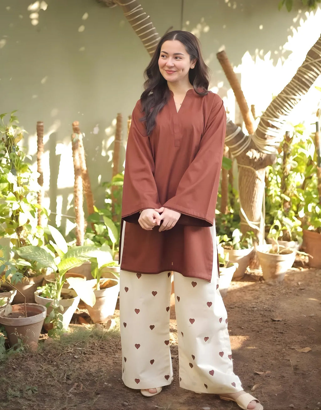 Cocoa Comfort Co-Ord Kurti Set