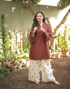 Cocoa Comfort Co-Ord Kurti Set