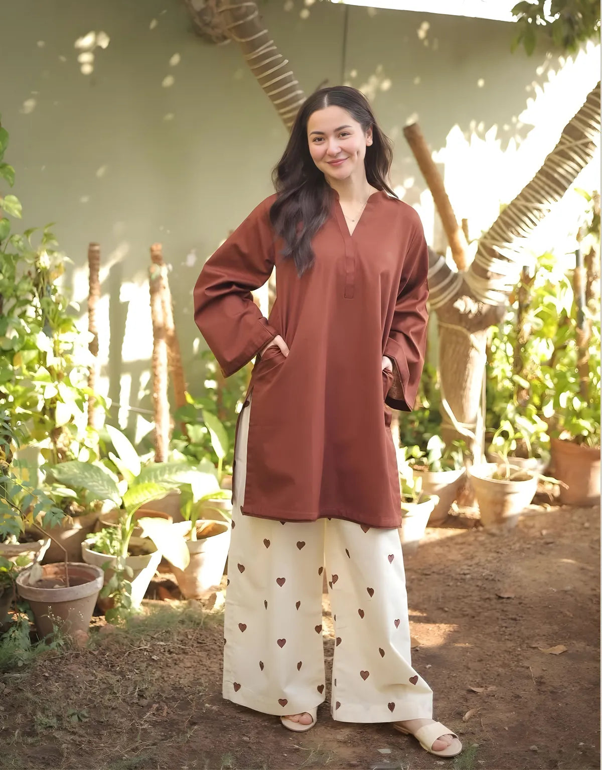Cocoa Comfort Co-Ord Kurti Set