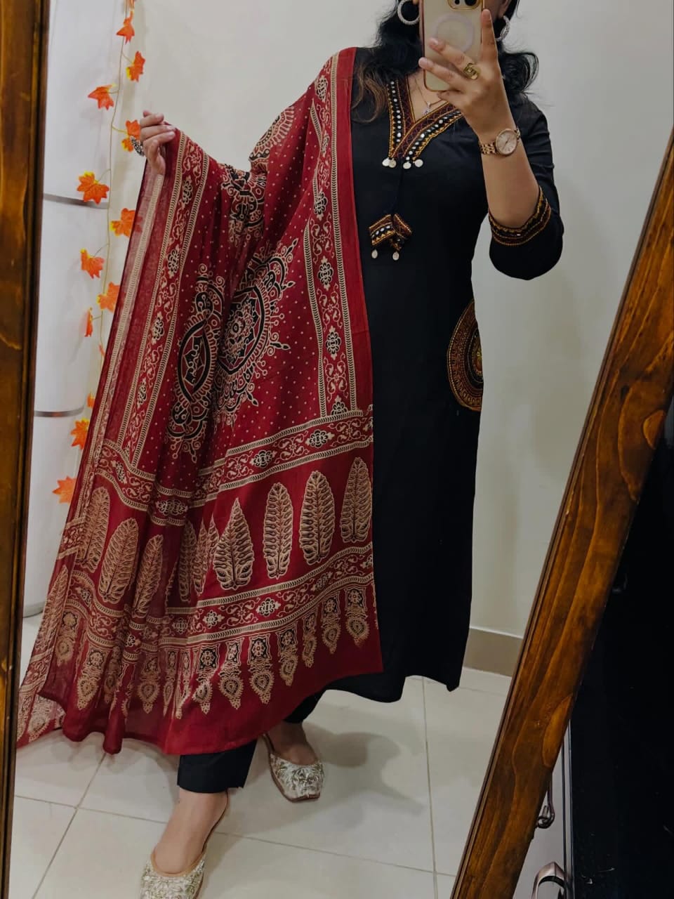 Premium Heavy Dabu Cotton A-Line Suit Set