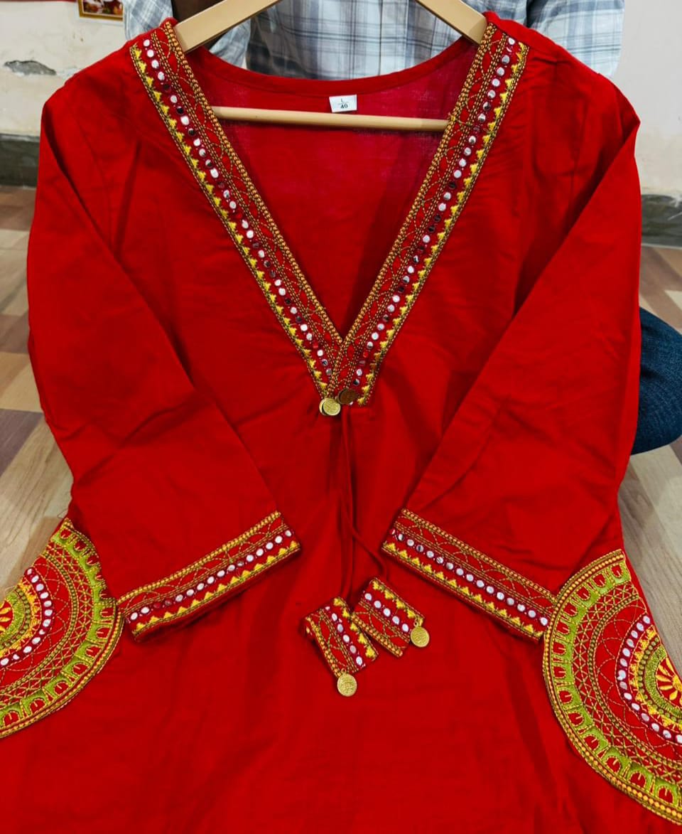 Premium Heavy Dabu Cotton A-Line Suit Set