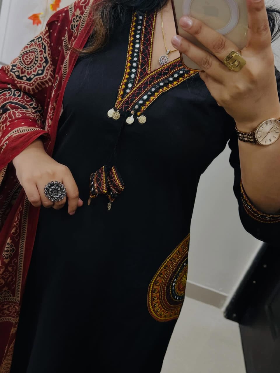 Premium Heavy Dabu Cotton A-Line Suit Set