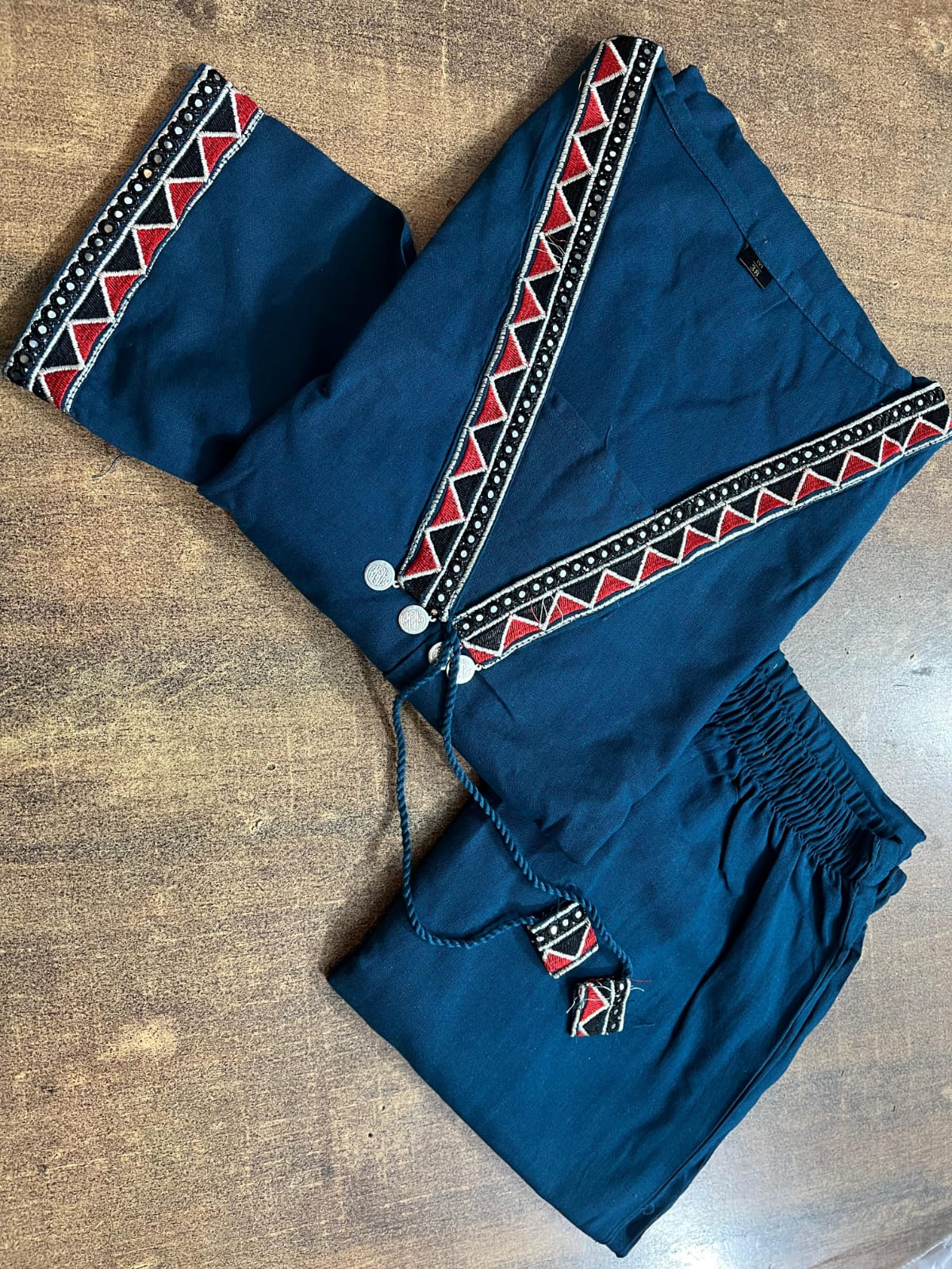 Elysian Embroidered Cotton Flex Kurti Plazo Set