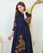 Pure Cotton Pintex Embroidered Kurti pant set