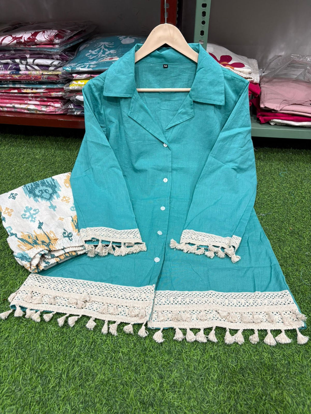 Azure Loom Cotton Co-Ord Set