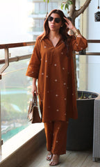 Premium Taj Cotton Kurti Pant Set – Winter Edit