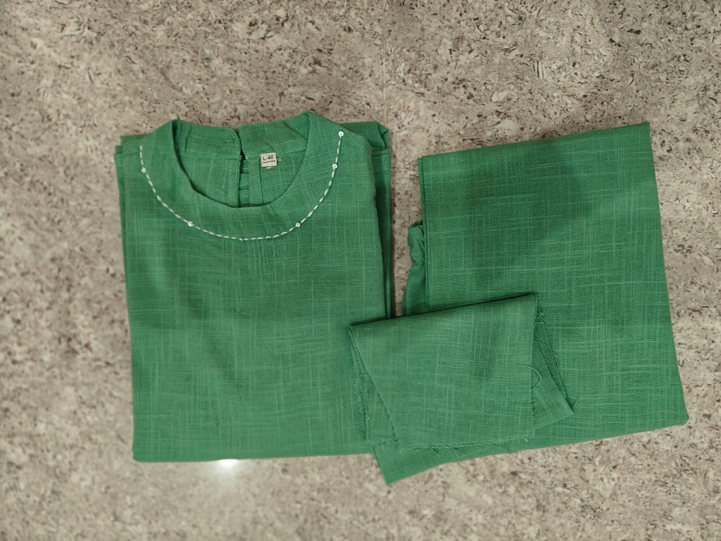 Elara Pure Cotton Slub Sleeveless Kurta Palazzo Set