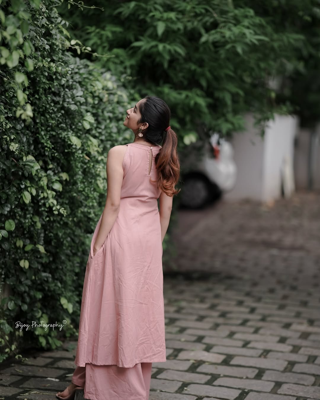 Rose Aura Pure Cotton Slub Sleeveless Kurta Palazzo Set