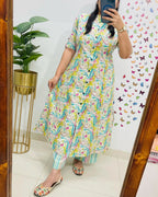 Meadow Paisley Cotton Kurti Pant Set