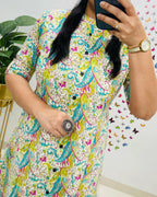 Meadow Paisley Cotton Kurti Pant Set