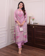 Lilac Whisper Muslin Pakistani Suit Set