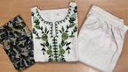 Ivory Aura Handloom Embroidered Cotton Flex Suit Set