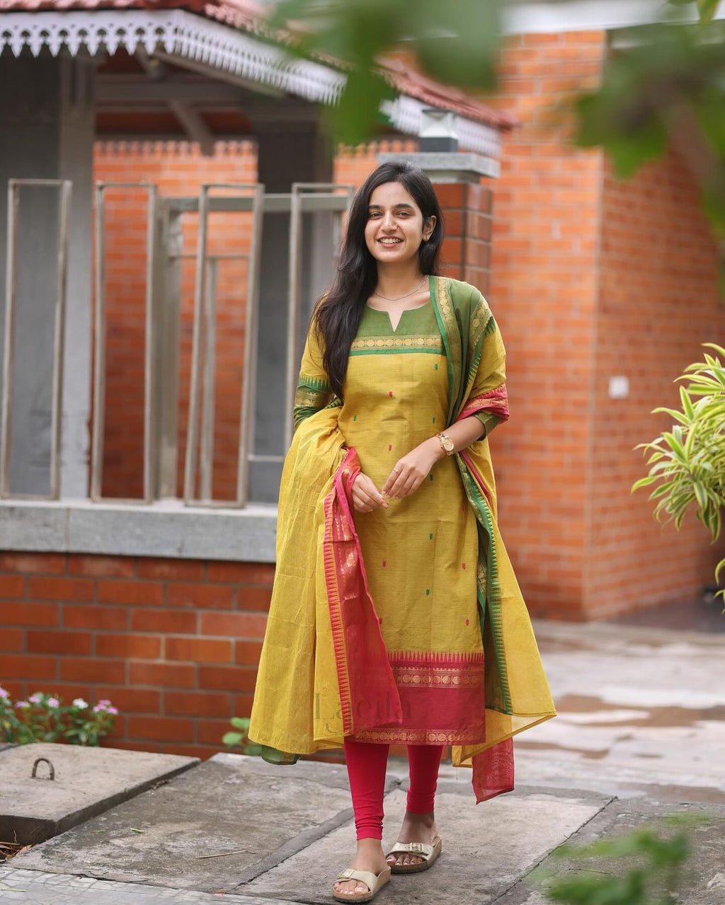 Varanika Kanchi Cotton Zari Woven Suit Set