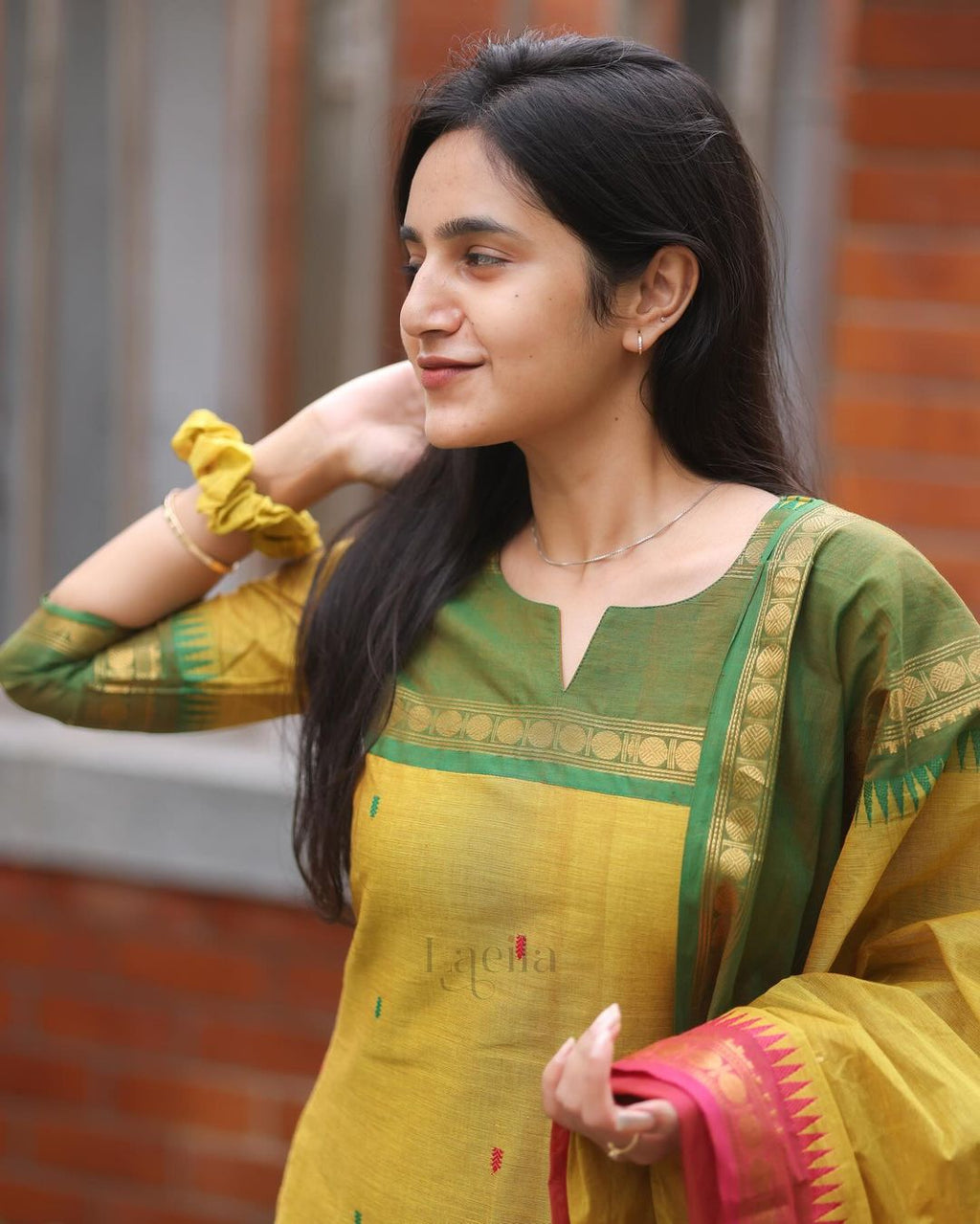 Varanika Kanchi Cotton Zari Woven Suit Set