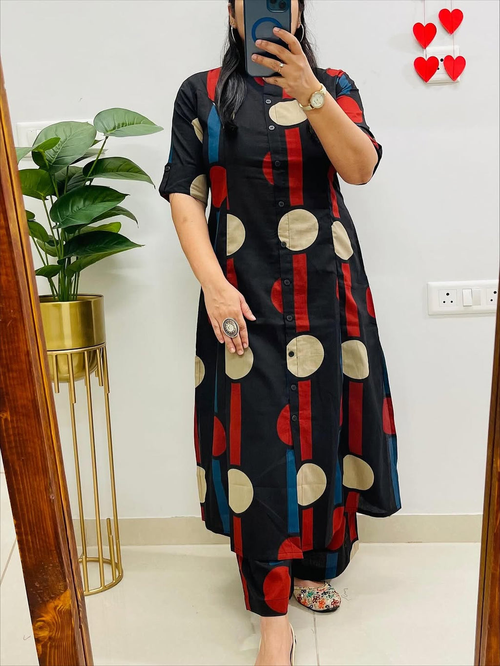 Midnight Bloom Fine Cotton Co-Ord Set