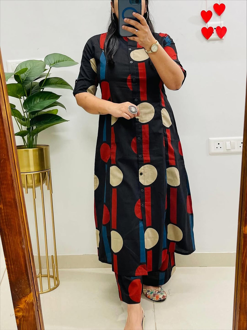 Midnight Bloom Fine Cotton Co-Ord Set