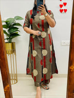 Mocha Bloom Fine Cotton Co-Ord Set