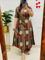 Mocha Bloom Fine Cotton Co-Ord Set