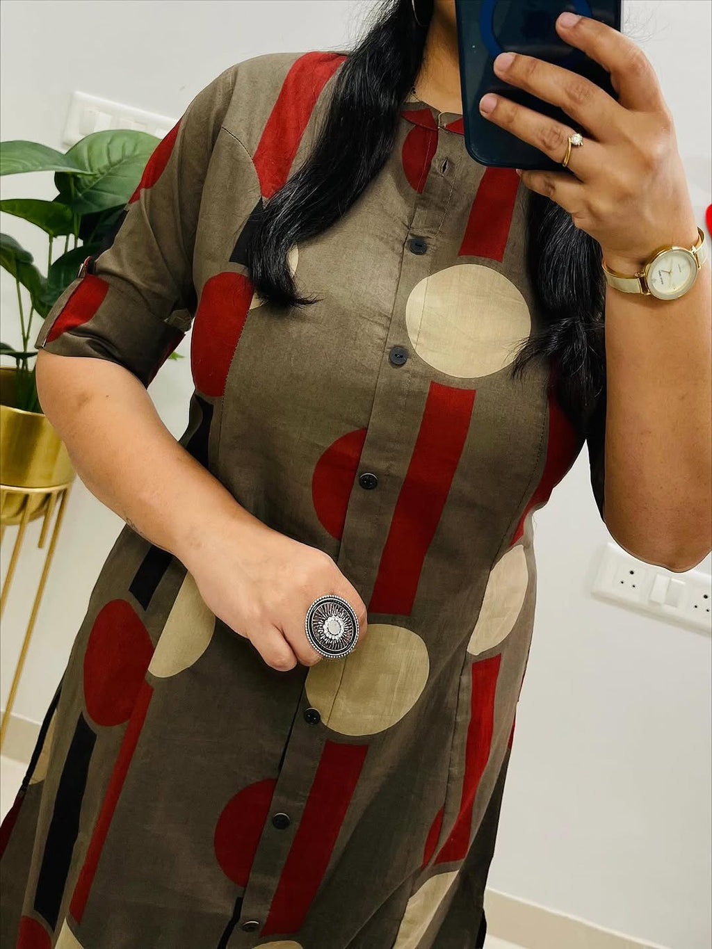 Mocha Bloom Fine Cotton Co-Ord Set