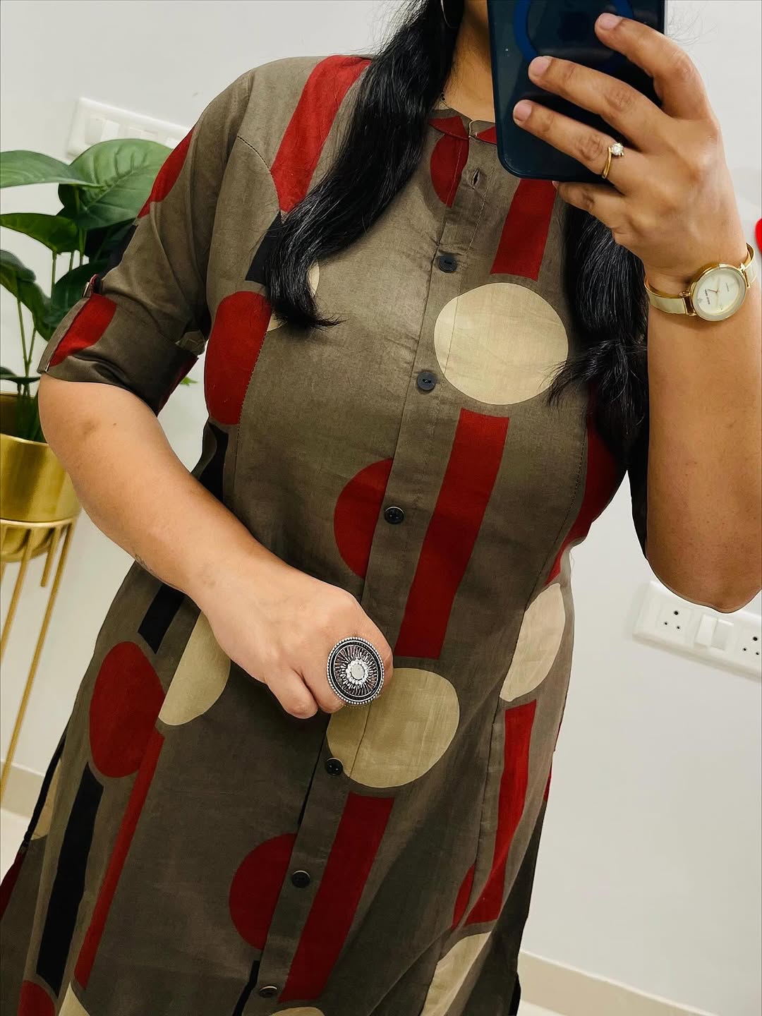 Mocha Bloom Fine Cotton Co-Ord Set