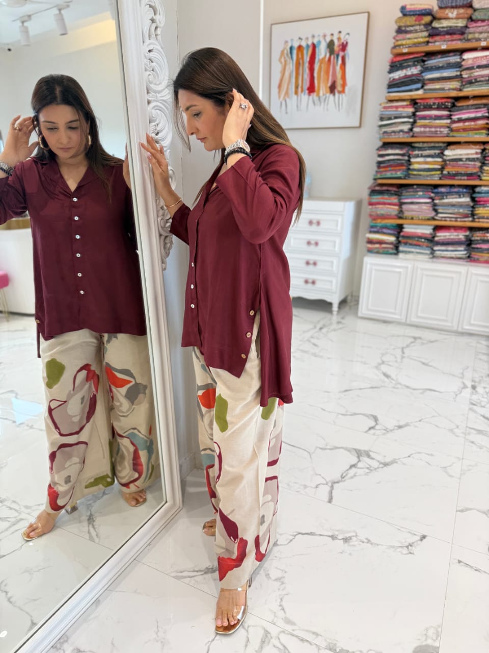 Soma Woven Cotton Comfort Co-Ord Set