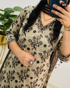 Panchalu Ivory Adda Embroidered Cotton Suit Set