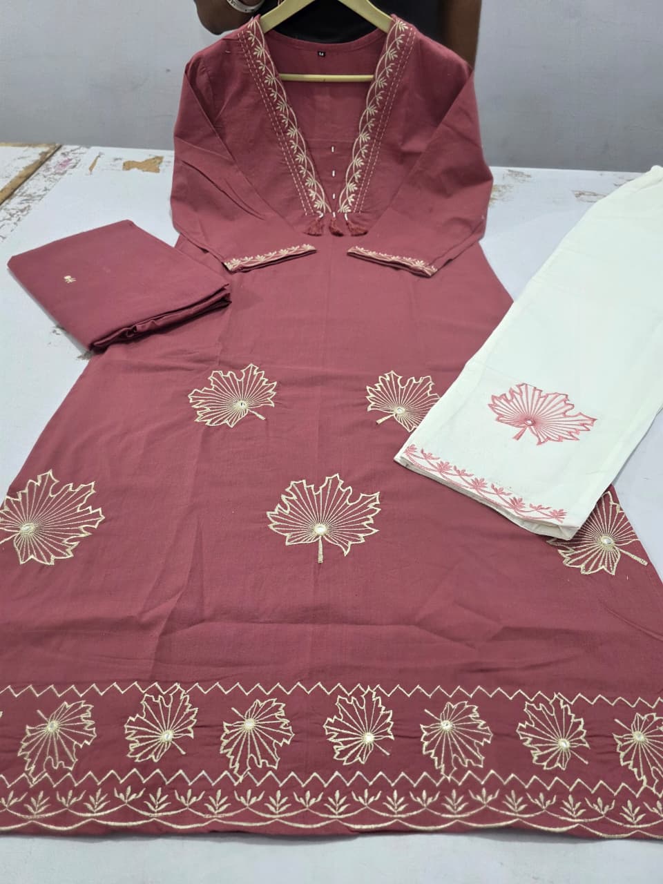 Zarika Floral Embroidery Suit Set