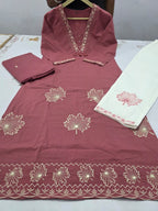 Zarika Floral Embroidery Suit Set