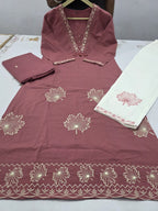 Zarika Floral Embroidery Suit Set