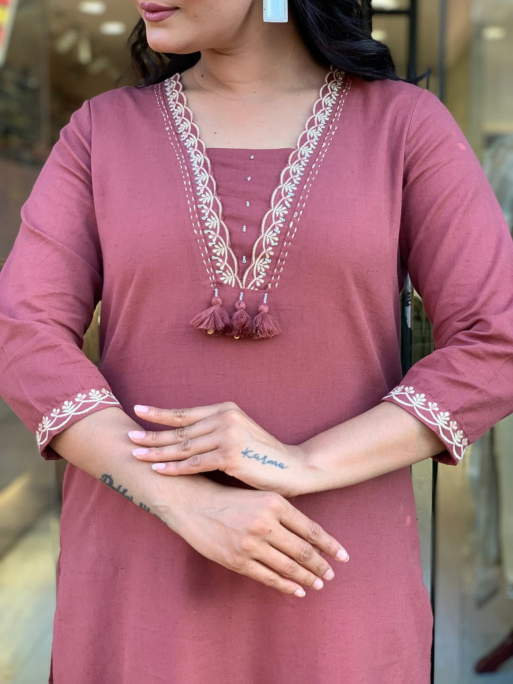 Zarika Floral Embroidery Suit Set
