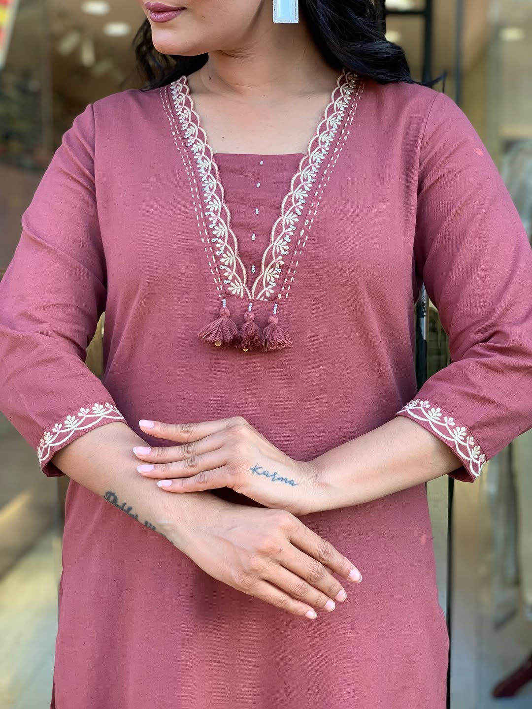 Zarika Floral Embroidery Suit Set