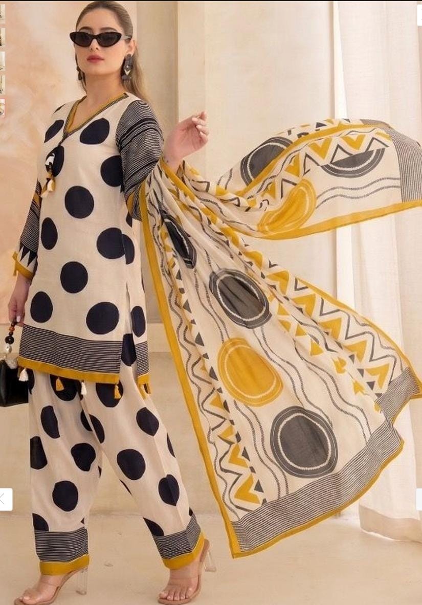 Pure Cotton Printed Patiala Suit Set for Women with Dupatta | Designer 3-Piece Suit