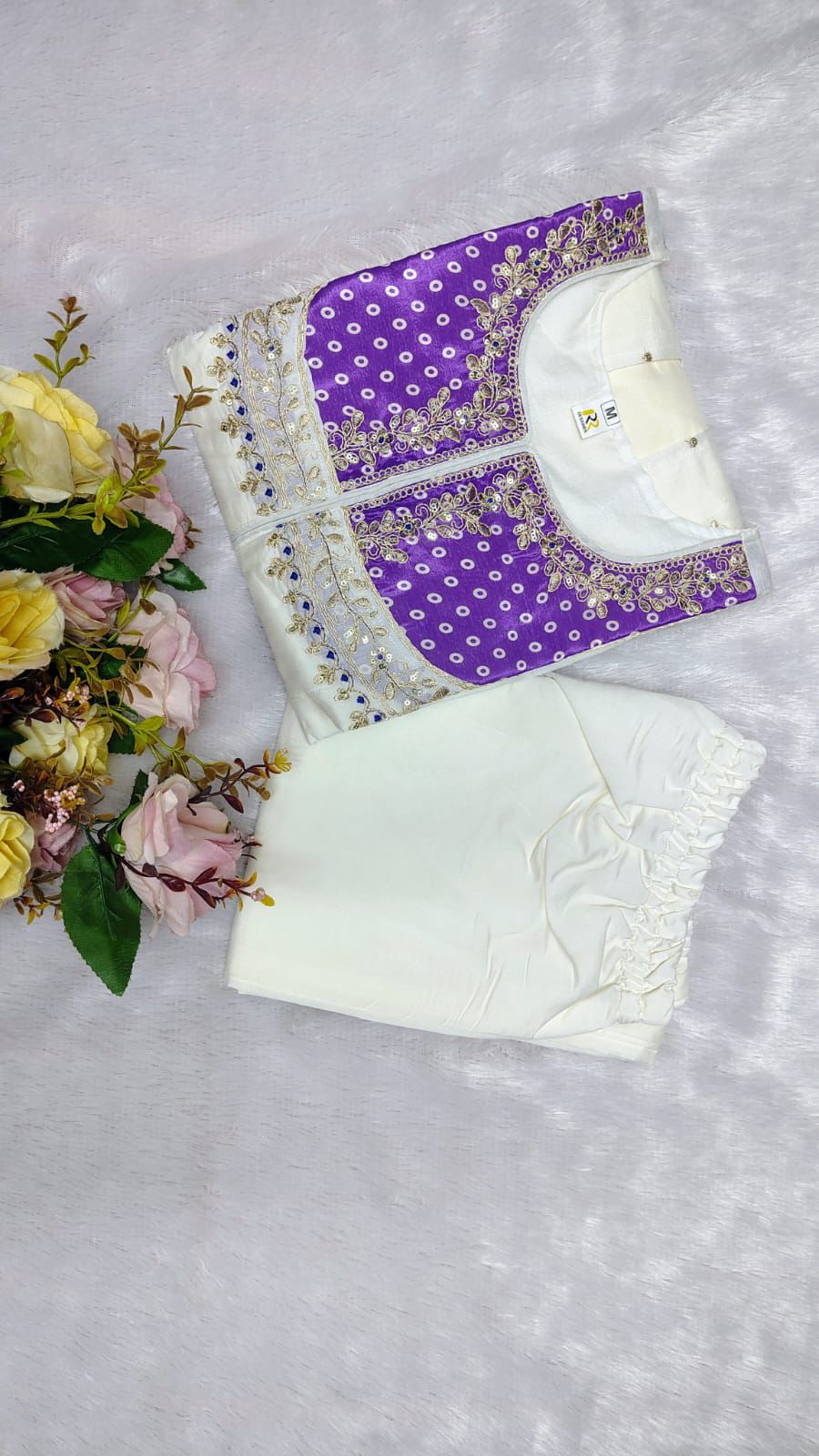 Elegance Roman Silk Embroidered Co-Ord Set