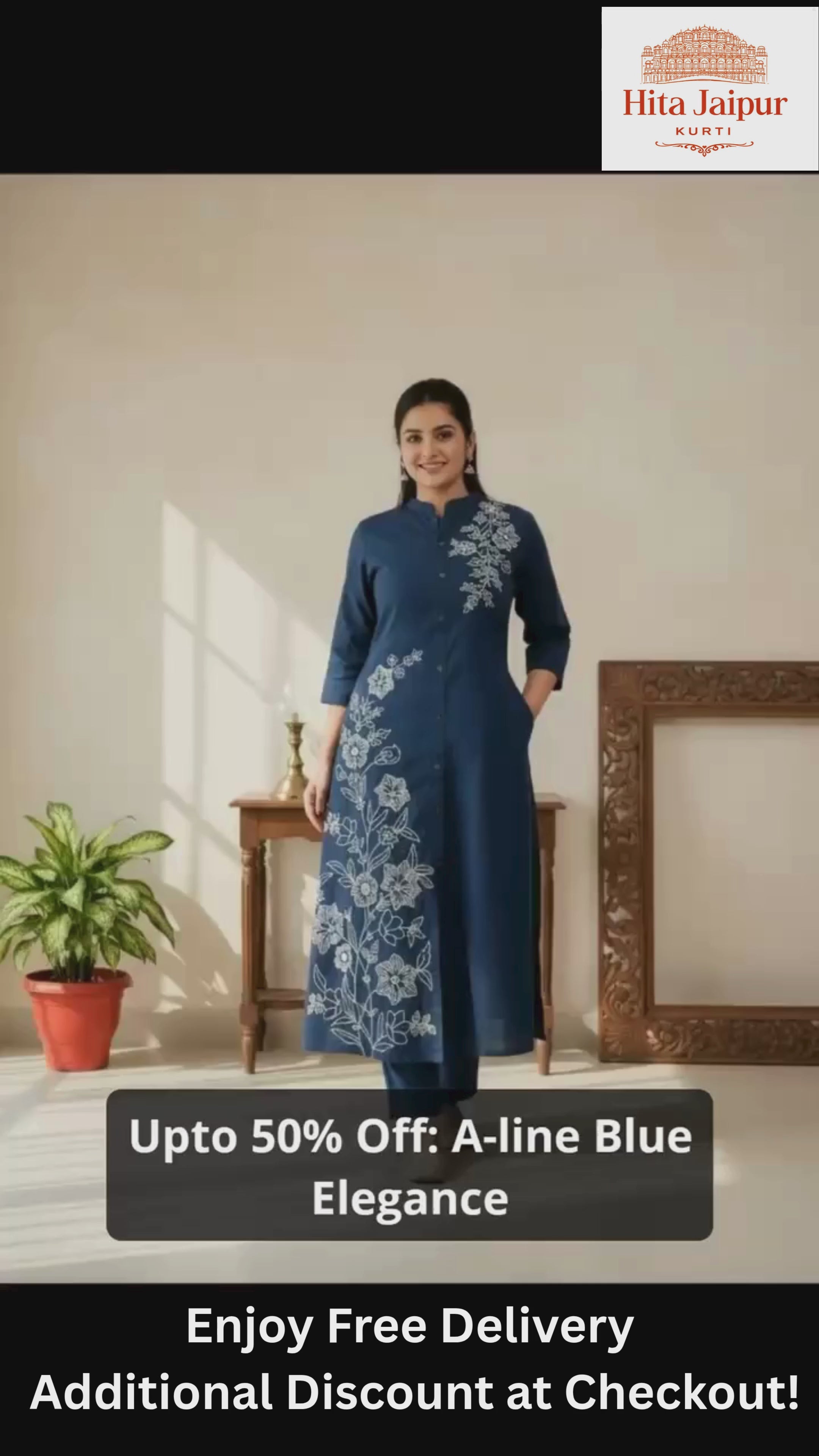 The Indigo Petal Slub Set