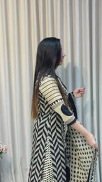 Ivory Noir Printed Cotton Kurti Set